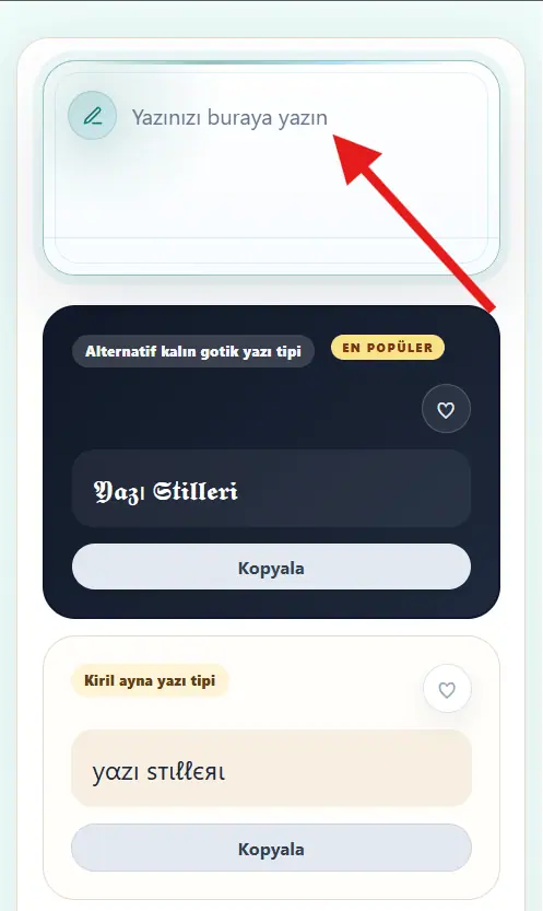yazı stilleri nasıl kullanılır? Yazınızı buraya yazın